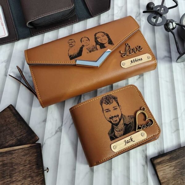 Couple Sketch Wallet Combo