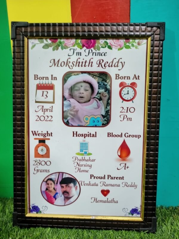 Unique Baby Details Frame