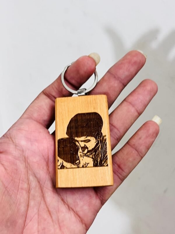 Wooden Engraving Keychain