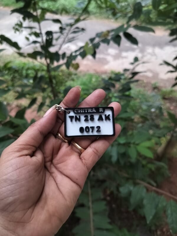 Acrylic Number Plate keychain