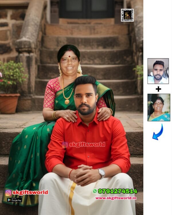 Mom & Son Merge Art Frame