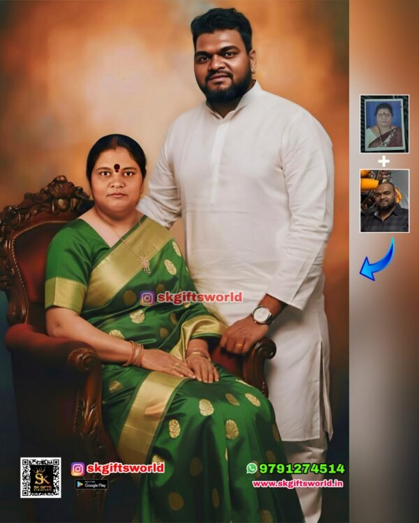 Mom & Son Realistic Art Frame