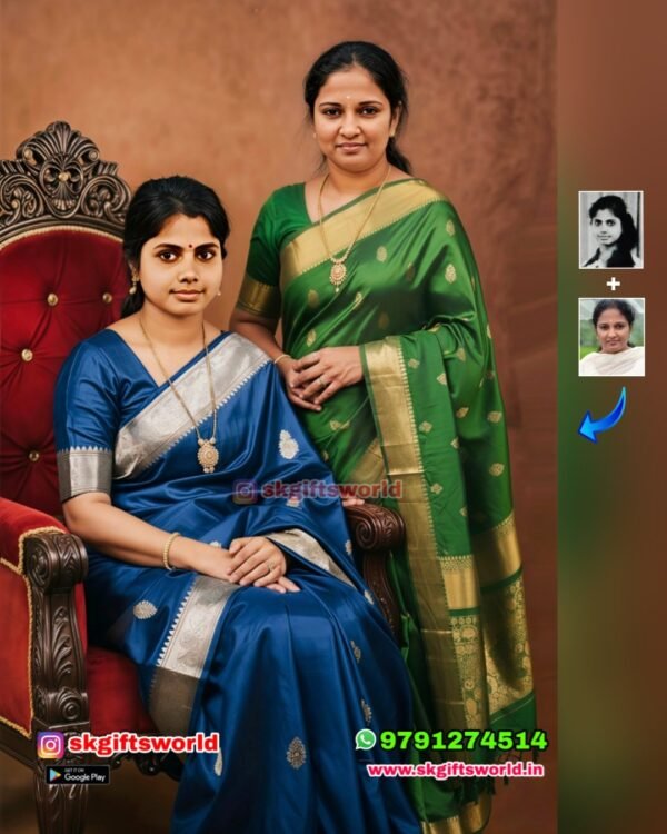 mother & Daughter Realistic Art Frame