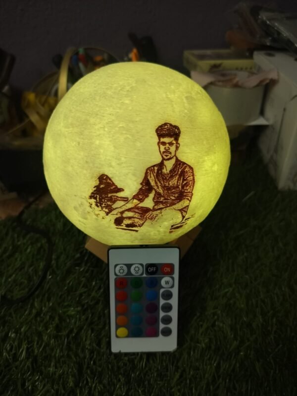 3D Moon Lamp Multi Colour 15 cm