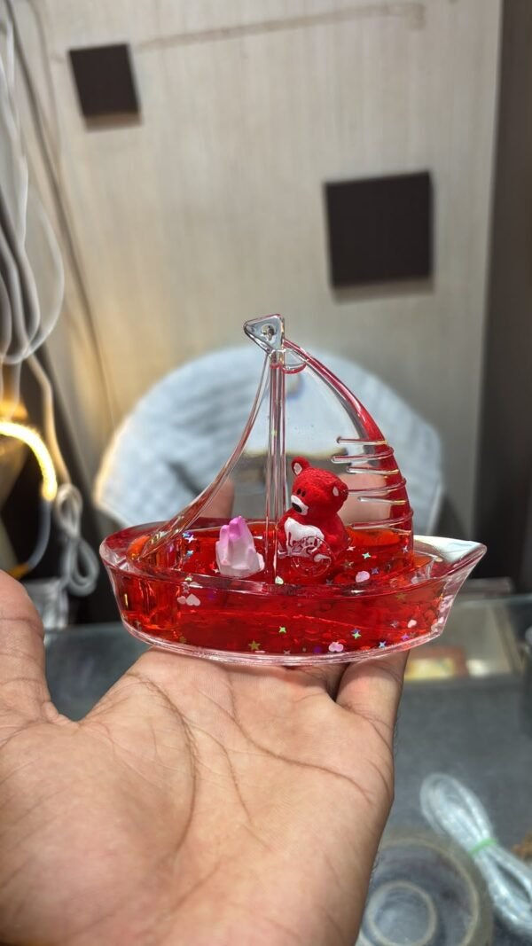 Cute Teddy Boat Showpiece
