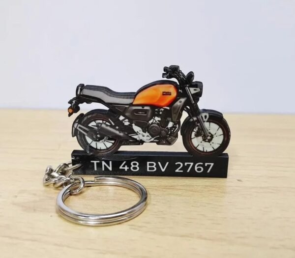 Customized Bike / Car/ Scooty / Jeep Any Model Vhichle 3D Keychain With Add Your Name/ Number