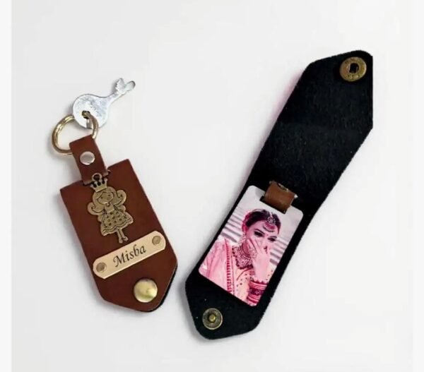 Leather Keychain with Photo